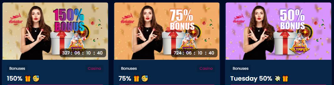 Claim weekly casino bonuses up to 150%, 75% and Tuesday 50% at Del Oro